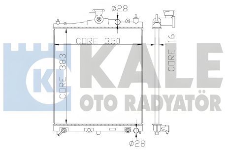 Радиатор охлаждения для NISSAN MICRA, KALE OTO RADYATOR (363200)