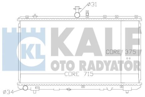 Радіатор охолодження FIAT SEDICI, SUZUKI SX4, KALE OTO RADYATOR (342125) Радіатор охолодження FIAT SEDICI, SUZUKI SX4, KALE OTO RADYATOR (342125)