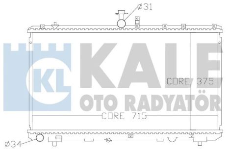Радіатор охолодження FIAT SEDICI, SUZUKI SX4, KALE OTO RADYATOR (342125) Радіатор охолодження FIAT SEDICI, SUZUKI SX4, KALE OTO RADYATOR (342125)