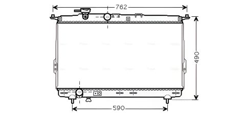Радіатор охолодження для KIA MAGENTIS, HYUNDAI XG, AVA COOLING (HY2106)