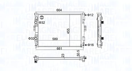 Радиатор охлаждения для Renault Grand, MAGNETI MARELLI (350213160600)