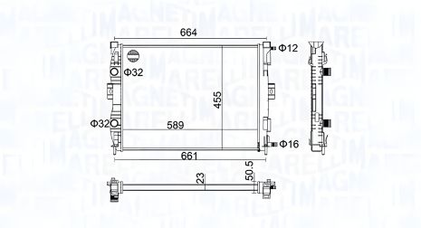 Радиатор охлаждения для Renault Grand, MAGNETI MARELLI (350213160600)