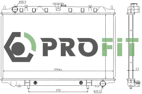 Охлаждающий радиатор для NISSAN MAXIMA, PROFIT (17400254) Охлаждающий радиатор для NISSAN MAXIMA, PROFIT (17400254)