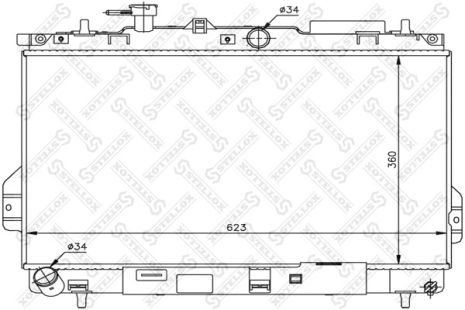Радіатор охолодження HYUNDAI MATRIX, STELLOX (1026596SX) Радіатор охолодження HYUNDAI MATRIX, STELLOX (1026596SX)