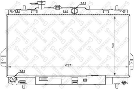 Радіатор охолодження HYUNDAI MATRIX, STELLOX (1026596SX) Радіатор охолодження HYUNDAI MATRIX, STELLOX (1026596SX)