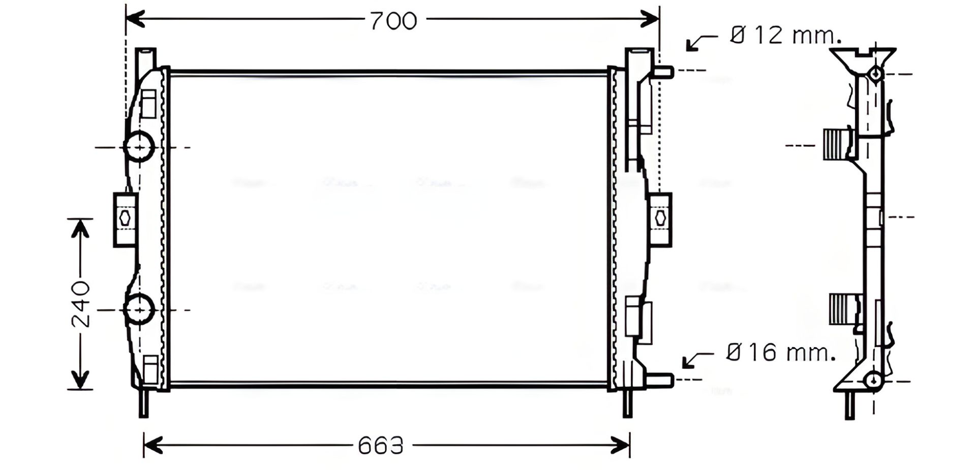 Радіатор охолодження RT2306 для RENAULT, AVA COOLING (RT2306) Радіатор охолодження RT2306 для RENAULT, AVA COOLING (RT2306)