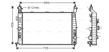 Радіатор охолодження OPEL MERIVA, VAUXHALL MERIVA, AVA COOLING (OL2348) Радіатор охолодження OPEL MERIVA, VAUXHALL MERIVA, AVA COOLING (OL2348)