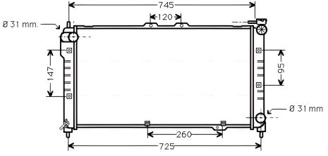 Охолоджувальний радіатор для MAZDA 323, AVA COOLING