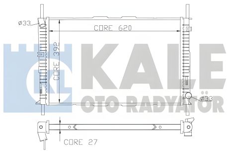 Охолоджуючий радіатор для FORD MONDEO, KALE OTO RADYATOR (368700) Охолоджуючий радіатор для FORD MONDEO, KALE OTO RADYATOR (368700)