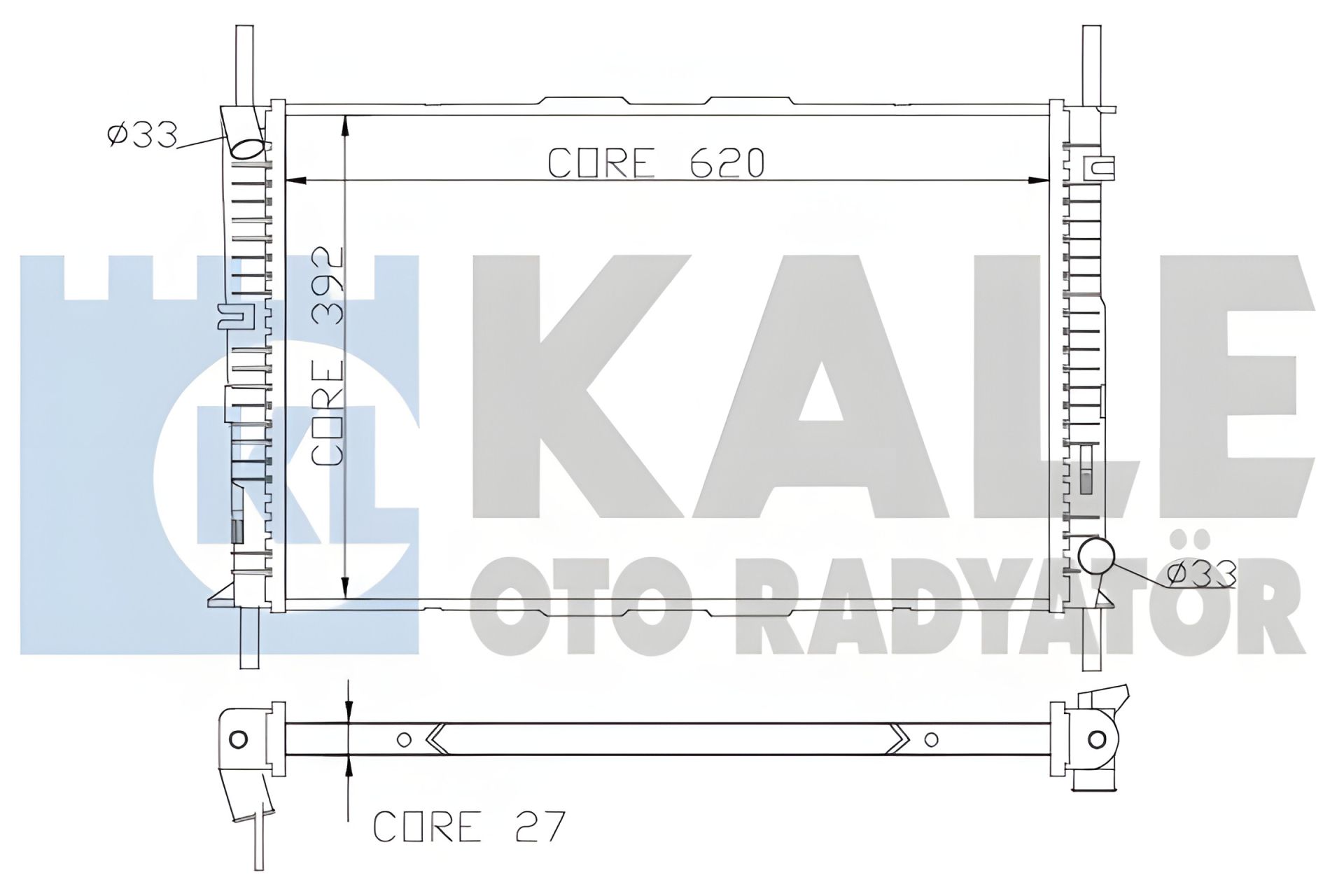 Охолоджуючий радіатор для FORD MONDEO, KALE OTO RADYATOR (368700) Охолоджуючий радіатор для FORD MONDEO, KALE OTO RADYATOR (368700)