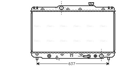 Радіатор охолодження TOYOTA SCEPTER, AVA COOLING (TO2186) Радіатор охолодження TOYOTA SCEPTER, AVA COOLING (TO2186)