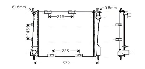 Радіатор охолодження RENAULT CLIO, AVA COOLING RT2371 Радіатор охолодження RENAULT CLIO, AVA COOLING RT2371