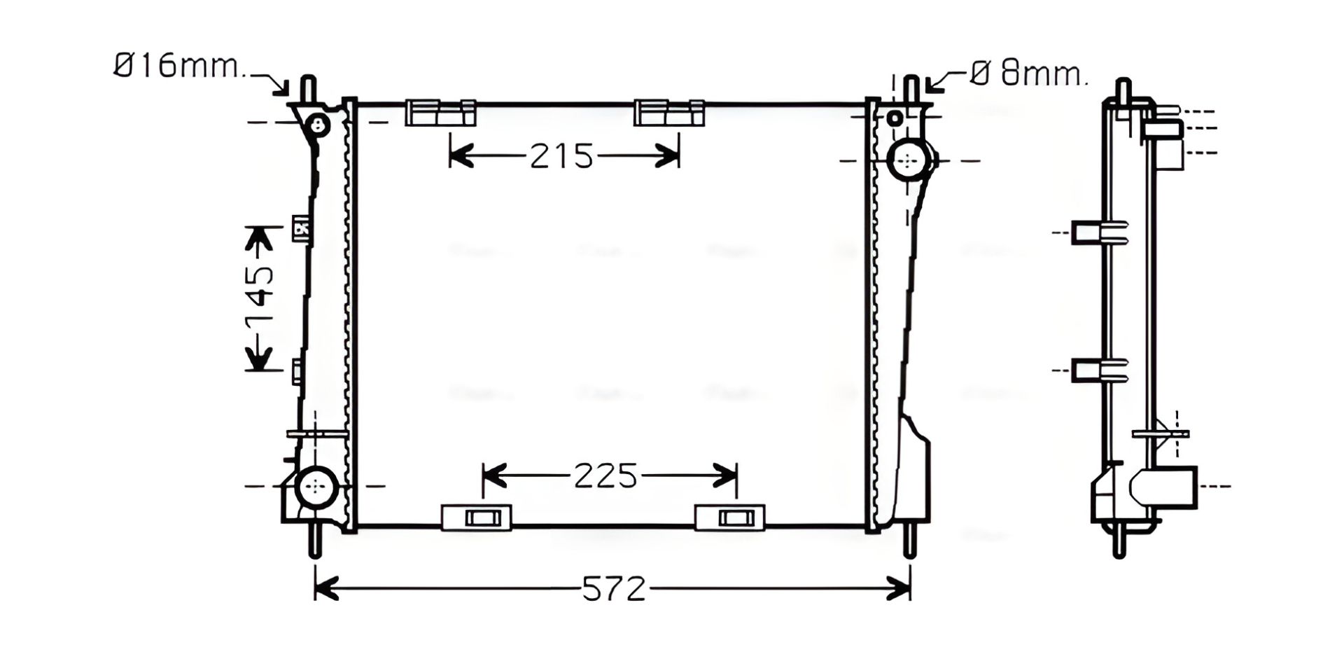 Радіатор охолодження RENAULT CLIO, AVA COOLING RT2371 Радіатор охолодження RENAULT CLIO, AVA COOLING RT2371
