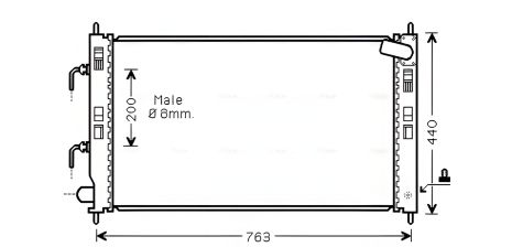 Радіатор охолодження AVA Cool для MITSUBISHI LANCER (MT2240)