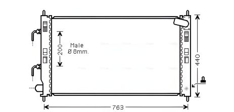Охлаждающий радиатор для MITSUBISHI LANCER, AVA COOLING (MT2240) Охлаждающий радиатор для MITSUBISHI LANCER, AVA COOLING (MT2240)