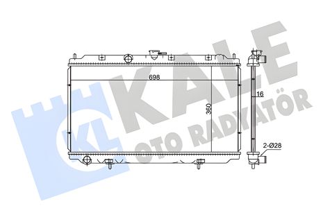 Радіатор охолодження для NISSAN PRIMERA, KALE OTO RADYATOR (348640) Радіатор охолодження для NISSAN PRIMERA, KALE OTO RADYATOR (348640)