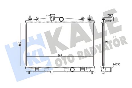 Радіатор двигуна NISSAN JUKE, KALE OTO RADYATOR (348005) Радіатор двигуна NISSAN JUKE, KALE OTO RADYATOR (348005)