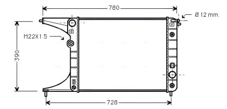 Основной радиатор охлаждения VAUXHALL OMEGA, OPEL OMEGA, AVA COOLING (OLA2201)