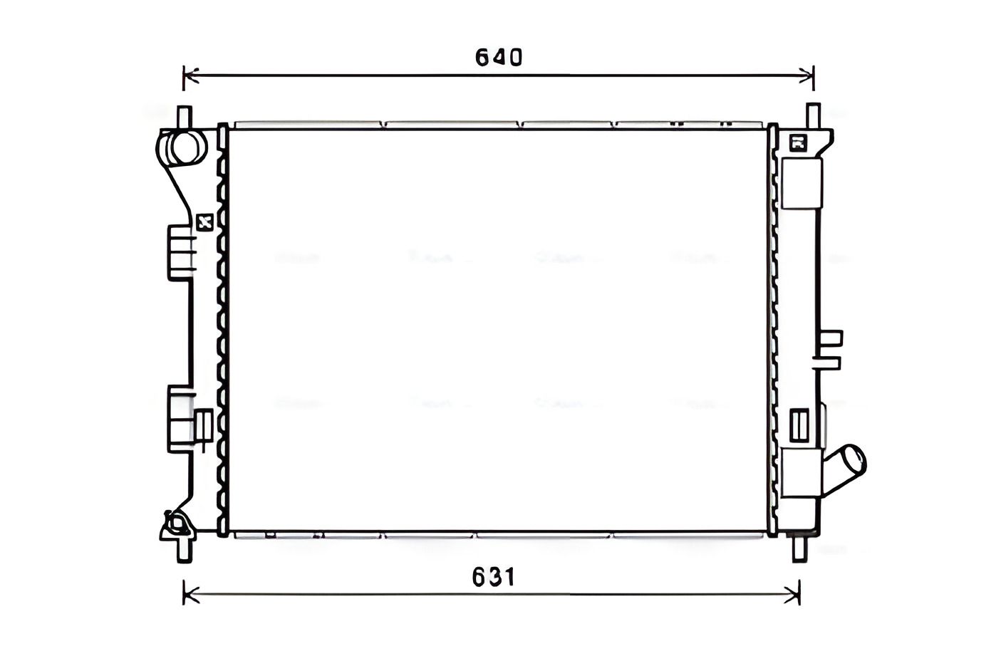 Охолоджуючий радіатор KIA PRO, HYUNDAI i30, AVA COOLING Охолоджуючий радіатор KIA PRO, HYUNDAI i30, AVA COOLING