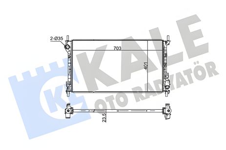 Охолодження радіатор FORD TRANSIT, KALE OTO RADYATOR (209700)