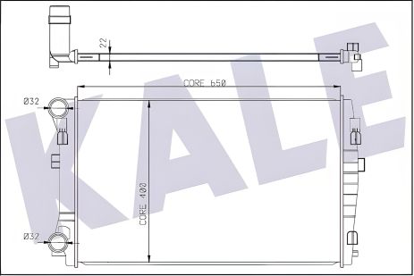 Охолоджуючий радіатор для SKODA KAROQ, AUDI Q2, KALE OTO RADYATOR (345840)