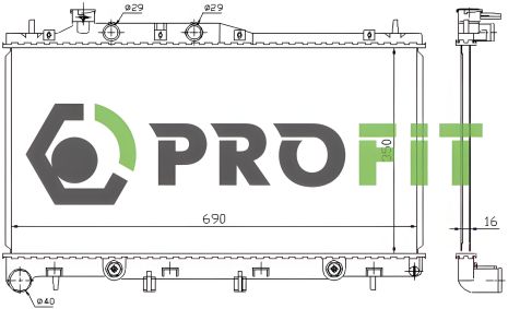 Охолоджуючий радіатор для SUBARU 45111AG040, PROFIT (17400356) Охолоджуючий радіатор для SUBARU 45111AG040, PROFIT (17400356)