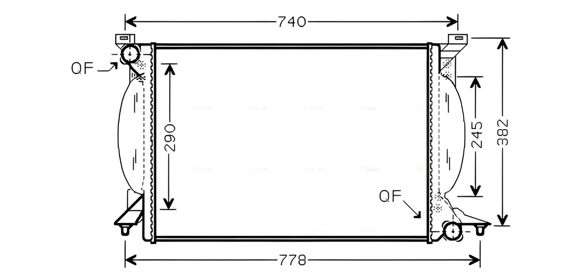 Охолоджуючий радіатор SKODA SUPERB, AUDI A4, AVA COOLING (AIA2206) Охолоджуючий радіатор SKODA SUPERB, AUDI A4, AVA COOLING (AIA2206)