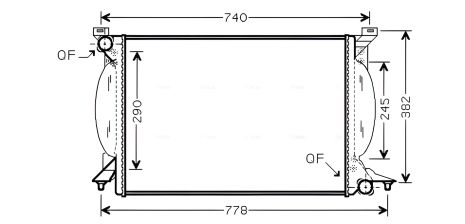Система охлаждения радиатора SKODA SUPERB, AUDI A4, AVA COOLING (AIA2206)