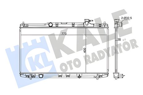 Радиатор охлаждения ACURA TLX, HONDA ACCORD, KALE OTO RADYATOR (Модель 347705)