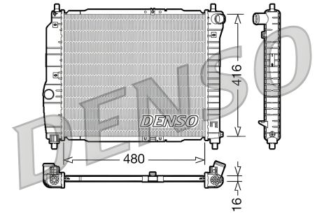 Охолоджувальний радіатор CHEVROLET AVEO, DAEWOO KALOS, DENSO (DRM15003)