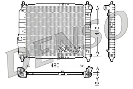 Охолоджувальний радіатор CHEVROLET AVEO, DAEWOO KALOS, DENSO (DRM15003) Охолоджувальний радіатор CHEVROLET AVEO, DAEWOO KALOS, DENSO (DRM15003)