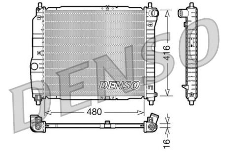 Радіатор охолодження CHEVROLET AVEO, DAEWOO KALOS, DENSO (DRM15003)
