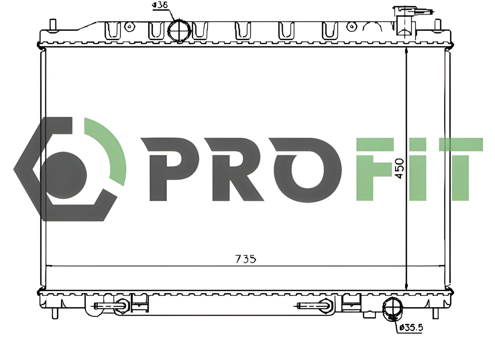 Радіатор охолодження для NISSAN MURANO від PROFIT, модель 17400256 Радіатор охолодження для NISSAN MURANO від PROFIT, модель 17400256