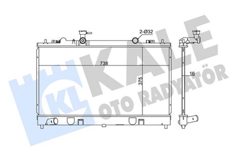 Радиатор охлаждения MAZDA 6, KALE OTO RADYATOR (347920)