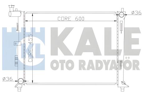 Радіатор охолодження для HYUNDAI i30, KIA CEE'D, KALE OTO RADYATOR (341980)