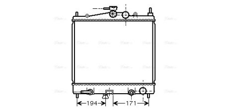Радиатор охлаждения NISSAN MICRA, AVA COOLING (DNA2248)