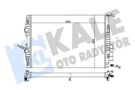 Радиатор охлаждения RENAULT GRAND, KALE OTO RADYATOR (355830) Радиатор охлаждения RENAULT GRAND, KALE OTO RADYATOR (355830)