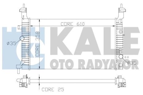 Радиатор охлаждения OPEL MERIVA, KALE OTO RADYATOR (342065) Радиатор охлаждения OPEL MERIVA, KALE OTO RADYATOR (342065)