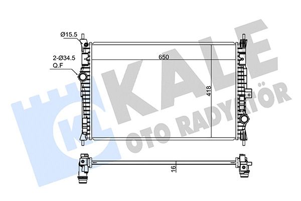 Радиатор охлаждения DS DS, VAUXHALL VIVARO, KALE OTO RADYATOR (362345) Радиатор охлаждения DS DS, VAUXHALL VIVARO, KALE OTO RADYATOR (362345)