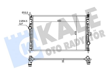 Радиатор охлаждения DS DS, VAUXHALL VIVARO, KALE OTO RADYATOR (362345) Радиатор охлаждения DS DS, VAUXHALL VIVARO, KALE OTO RADYATOR (362345)