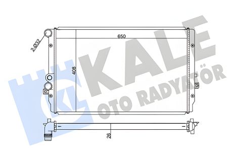 Радіатор охолодження SEAT LEON, VW GOLF, KALE OTO RADYATOR (351905), компактний