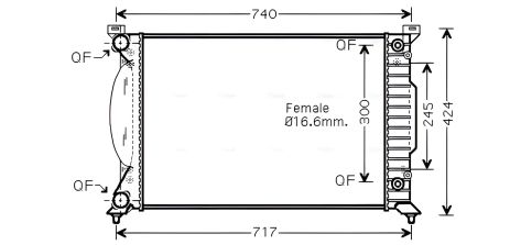 Радиатор охлаждения для SEAT EXEO, AUDI A4, AVA COOLING (AI2202) Радиатор охлаждения для SEAT EXEO, AUDI A4, AVA COOLING (AI2202)