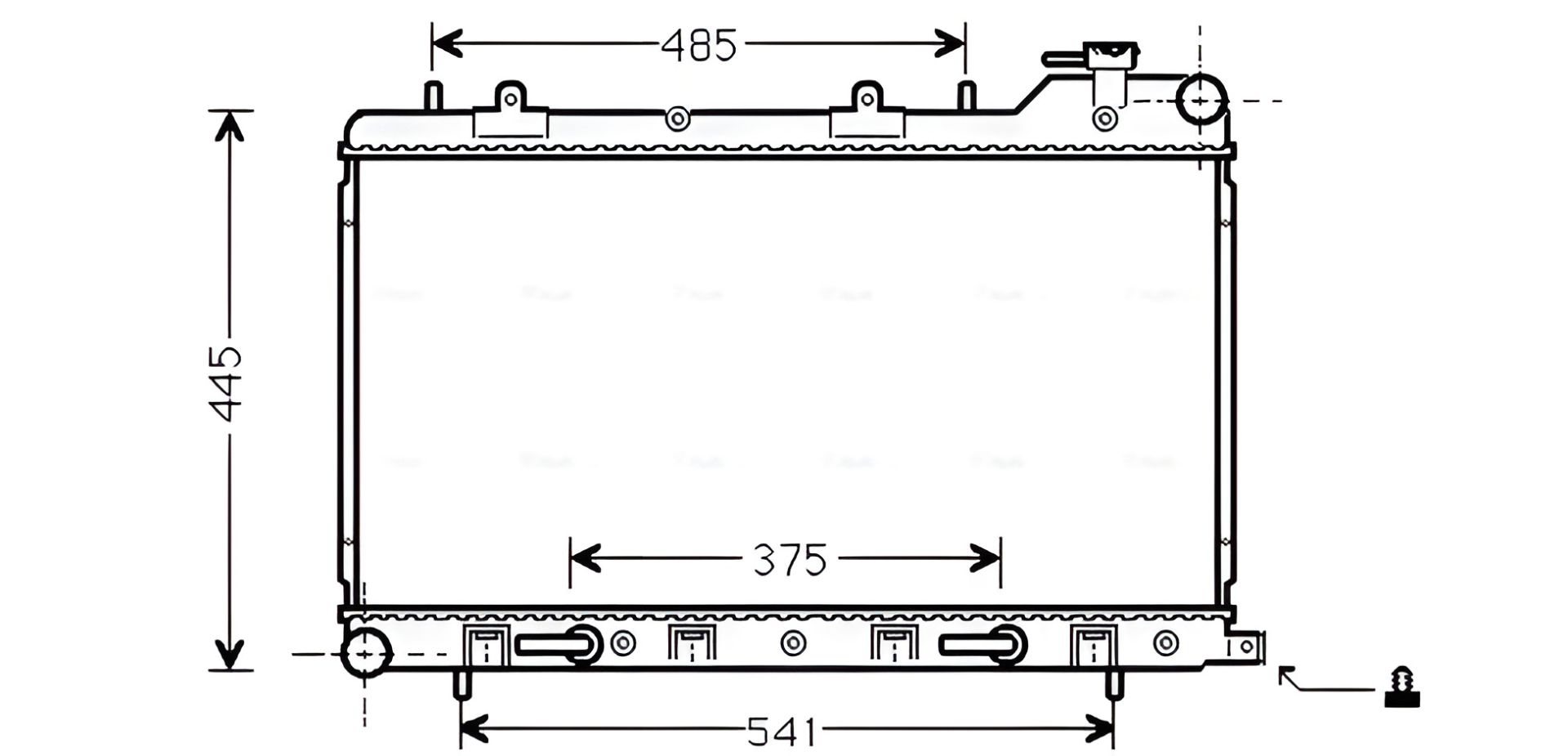Охолоджуючий Радіатор для SUBARU FORESTER, AVA (SU2075) Охолоджуючий Радіатор для SUBARU FORESTER, AVA (SU2075)