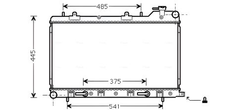 Охлаждающий радиатор для SUBARU FORESTER, AVA (SU2075) Охлаждающий радиатор для SUBARU FORESTER, AVA (SU2075)