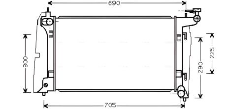 Охлаждающий радиатор TOYOTA AVENSIS, AVA COOLING (TO2323)
