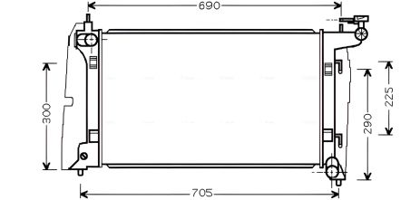 Охлаждающий радиатор TOYOTA AVENSIS, AVA COOLING (TO2323)
