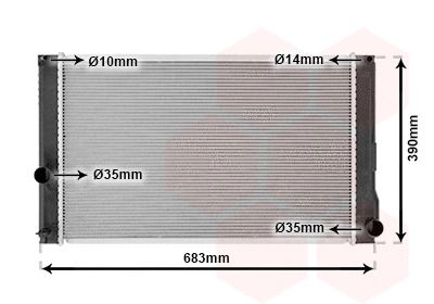 Радиатор охлаждения 53002608 LEXUS TOYOTA, VAN WEZEL (53002608)