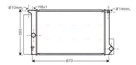Охолоджувальний радіатор для TOYOTA COROLLA від AVA COOLING (TOA2397) Охолоджувальний радіатор для TOYOTA COROLLA від AVA COOLING (TOA2397)