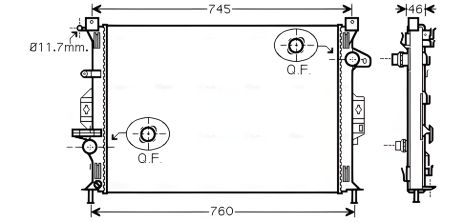 Радіатор охолодження для VOLVO V40/FORD S-MAX, AVA COOLING (FDA2421) Радіатор охолодження для VOLVO V40/FORD S-MAX, AVA COOLING (FDA2421)