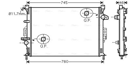 Радіатор охолодження VOLVO V40, FORD S-MAX, AVA COOLING (FDA2421) Радіатор охолодження VOLVO V40, FORD S-MAX, AVA COOLING (FDA2421)